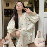 Vevesc  Colorful Polka Dot Women Shirts&blouses Japanese Style Sweet Spring Summer Blusas Loose Mori Girls Cute Camisas