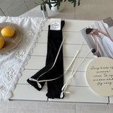 Vevesc  Ballet Calf Leg Covers Bow Japanese Style Sweet JK Lolita Long Socks for Women Slimming Mid Tube Pile Socks Leg Warmers