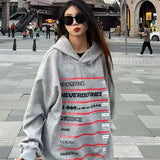 Vevesc American Vintage Hiphop Couples Sweatshirt Hooded Sudadera Mujer Fleece Oversize Women High Street Chic Grunge Men Hoodies