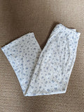 Solid Cotton Eyelet Pajama Long Pants Woman Spring Elastic Waist Straight Trousers Sweet Cute Casual Simple Home Sweatpants Y2k