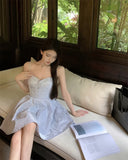 Vevesc  Sexy Camisole Dress For high-end Diamond Studded Luxury Dress 2025 Summer New style Elegant Lady Dress Party Vestidos