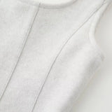 Vevesc  New Women's Clothing European and American Style Fashion Elegant Design Wide Shoulder Strap Square Neck Tank Top