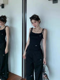 Vevesc Y2k Aesthetic Sweet Bow Embroidery Tank Top Summer Women Sleeveless Streetwear Bandage Tanks Harajuku Black Grunge Cropped Tops