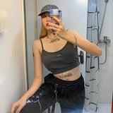 Vevesc Gothic Techwear Black Cargo Pants Women Punk Chain Pockets White Wide Leg Trousers Female Harajuku Streetwear Mall Goth