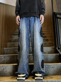 Vevesc Women Jeans Harajuku Y2k Japanese 2000s Style Baggy Denim Trousers 90s Aesthetic Vintage Trashy Oversize Grunge Jean Pants