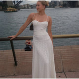 Vevesc  Strap Lace Patchwork Dresses For Women Elegant Temperament Bodycon Backless Solid Color Vestidos 2025 Summer Fashion Long Dress
