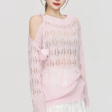 Vevesc Autumn Winter Woman Korean Fashion Cute Core Sweet 2000s Sweater Elegant Oversize Knitwears Designer Aesthetic Chic