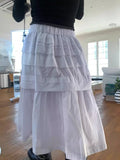 Vevesc Y2k Aesthetic White Simple Pleated Skirts Women Vintage Summer Long Skirt Harajuku Streetwear Gothic Faldas Largas Mujer