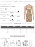 Vevesc  Sequins Mini Dress Women Flower Print Colorful Patchwork Skinny Backless Sleeveless Vacation Trend Elegant Sweet Outfits