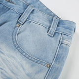 Vevesc  Fashion Light Blue Washed Casual Jeans Y2K Street Style Straight Denim Pants Women Summer Minimalist Chic Outfits