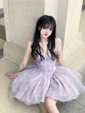 Vevesc New Princess Little Dress Wear Purple Evening Dress