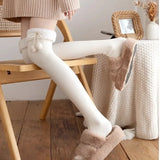 Vevesc Autumn Winter Long Warm Spliced Faux Fur Leg Stocking Korean Y2k Aesthetic Streetwear Punk Women Warmers Harajuku Girl Socks