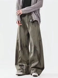 Vevesc Women Spring Washed Jeans Y2K Japanese Harajuku High Street High Waist 2000s Style Retro Loose Wide Leg Pants Jeans 2025 Clothin