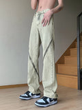 Vevesc Women Yellow Jeans Baggy Harajuku Aesthetic Streetwear Denim Trousers Korean Y2k Jean Pants Vintage 2000s Trashy Clothes