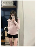 Vevesc Korean Casual Sweatshirt Jacket Solid Color Zipper Hoodie New Pure Cotton Versatile Slim Sweatshirt Autumn and Winter Sports Top