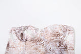 Vevesc  Summer Sexy Leopard Print 2 Piece Set Women Irregular Strapless Tops+Stacked Skinny Shorts Hipster Matching Streetwear