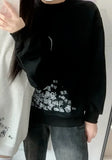 Vevesc Y2k Aesthetic Preppy Style Spliced Color Sweatshirts All Match Cartoon Cute Print Loose Casual Tops Harajuju Punk Lazy Clothes
