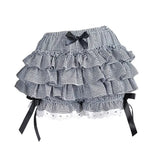 Vevesc Summer New All-match Skirt for Women Fashion Sweet Gray Plaid Skirts Y2k Grunge High Waist Ruched Cake Faldas Mujer