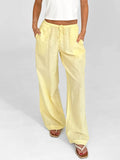 Vevesc  Women s Striped Loose Fit Pants with Drawstring Waist and Elastic Cuffs Lightweight Spring Fall Casual Trousers for Comfort