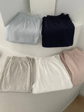 Solid Cotton Eyelet Pajama Long Pants Woman Spring Elastic Waist Straight Trousers Sweet Cute Casual Simple Home Sweatpants Y2k