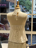 Vevesc  Lace Trim Lace-up Halter Tank Tops Woman Summer Sexy V-neck Backless Cotton Camisole Casual Sweet Preppy Style Crop Top Y2k New