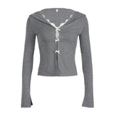 Vevesc  Sweet Korean Bowknot Sailor Collar Fake Two Piece Top Tees Women Long Sleeve Elegant Gentle Cardigan Autumn Trendy