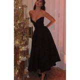 Vevesc  Exquisite Evening Dresses Classic V Neck Strapless A Line High Quality Sleeveless Ankle Length Customize Banquet Wedding Gowns