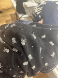 Vevesc  Skulls Print Waffle Long Pants Women High Waist Straight Black Trousers American Vintage Casual Home Sweatpants Y2k Pajama Pant