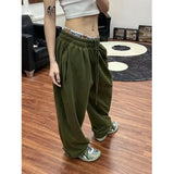 Vevesc Oversized Sweatpants Women Streetwear High Waist Wide Leg Pants Harajuku Black Baggy Joggers Korean Casual Sports Trousers