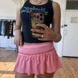 Vevesc Y2k Sweet Cute Plaid High Waist A-line Skirt Vintage Gingham Pattern Mini Skirt 00s 90s Aesthetic Grunge Short Skirt Women