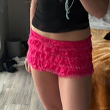 Vevesc Ladies Multi-layers Frill Hem Shorts Women Low Rise Tierred Lace Pettipants 00s 90s Vintage Cute Shorts Knickers Pants Clubwear