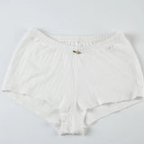 Vevesc  Sweet Style Hollowed Jacquard Frill Vest and Tiny Shorts Cute Two Piece Set  White Aesthetic Chic Y2K Homewear Summer