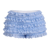 Vevesc Ladies Multi-layers Frill Hem Shorts Women Low Rise Tierred Lace Pettipants 00s 90s Vintage Cute Shorts Knickers Pants Clubwear