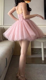 Vevesc  Sladuo Women Sexy Spahetti Strap Tulle Homecoming Dresses Short  Prom Dresses for Teens Mini Cocktail Dress