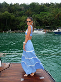 Vevesc  3 Pcs Bikini Set Swimwear Women Swimsuit A Line Patchwork Skirt Beach Skirt Swimwear Summer Beach Holiday Bathing Suit