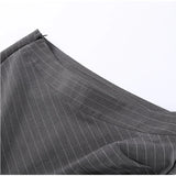 Vevesc  Striped Shirt Skirts Sets Women Sexy Single Breasted Blouse Hip Package Short Skirt 2025 Spring High Street Female Slim Outfits