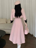 Vevesc High Quality Small Fragrance Two Piece Set Women Short Jacket Coat + Long Skirt Suits Korean Elegant Fashion OL 2 Piece Sets