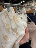 Vevesc  Cute Angel Baby Print Long Pant Woman Autumn Drawstring High Waist Casual Straight Trousers Cotton Sweet Cartoon Sweatpants Y2k