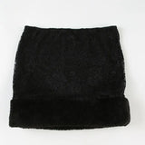Vevesc Harajuku Vintage Flower Patchwork Lace Women Skirts Spliced Faux Fur American Y2k Aesthetic Short Skirt Sexy Slim Girl Bottom