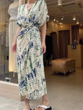 Vevesc  Summer Women Dress Evening Female Women Dresses Long Vestido Vintage Party Beach Chiffon Bodycon Prom Sexy Y2K Print Robe Casual