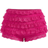 Vevesc Ladies Multi-layers Frill Hem Shorts Women Low Rise Tierred Lace Pettipants 00s 90s Vintage Cute Shorts Knickers Pants Clubwear