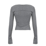 Vevesc  Sweet Korean Bowknot Sailor Collar Fake Two Piece Top Tees Women Long Sleeve Elegant Gentle Cardigan Autumn Trendy