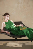Vevesc  Luxury Solid Womens Long Dresses Sexy Elegant Ruffles Blue Chic Evening Dress Slim Fit Whit Canisole Green Mermaid Vestidos