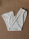 Solid Cotton Eyelet Pajama Long Pants Woman Spring Elastic Waist Straight Trousers Sweet Cute Casual Simple Home Sweatpants Y2k