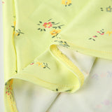 Vevesc  Yellow Floral Print Summer Vacation Beach Dresses For Women Sleeveless V Neck Elegant Sexy Boho Mermaid Dress