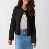 Vevesc Vintage Streetwear Women Y2K Knitted Sweater Fashion One Button Open Front Cardigan Solid Color Long Sleeve Slim Fit Knitwear