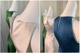 Vevesc  Luxury Solid Womens Long Dresses Sexy Elegant Ruffles Blue Chic Evening Dress Slim Fit Whit Canisole Green Mermaid Vestidos