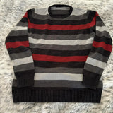 Vevesc Y2k Grunge Striped Knitted Sweater Cottage Aesthetic Long Sleeve Pullovers Tops Women Autumn Vintage Loose Fit Baggy Knitwear