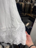 Vevesc  White Lace Trim Sweet Skirts Women Summer Solid High Waist A-line Cotton Short Falda Vintage Cute Knee Length Skirts Y2k Clothes