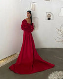 Vevesc Pretty Red Mermaid Evening Dresses With Long Flower Jacket 2 Pieces Elegant Long Evening Gowns Wedding Party Dress